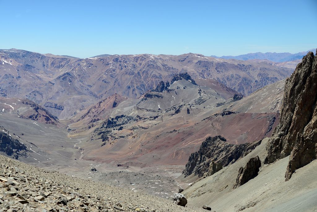 11 Looking Down The Relinchos Valley From The Ameghino Col 5370m On The Way To Aconcagua Camp 2